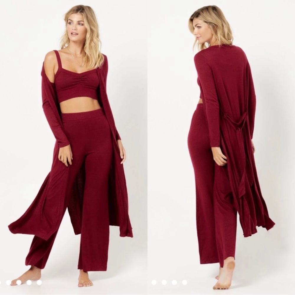 NWT L*space Audrey Duster Cardigan Sweater Cabernet Red
Size X-SMALL